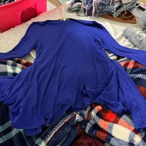gianni bini royal blue dress shirt